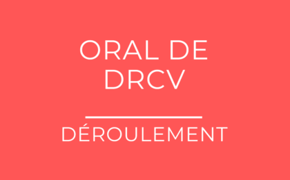 oral de DRCV du BTS MCO